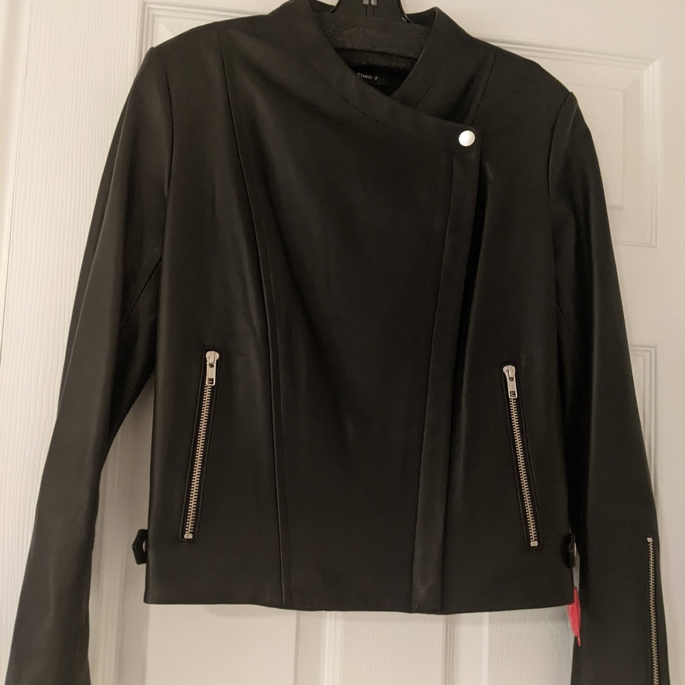 Theory Phelan R lamb leather jacket medium